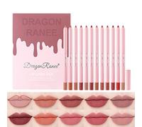Gireatick 12 Colors High Pigmented Smooth Lip Liner Set, Long Lasting Fade Resistant Lip Pencil, Smudge-proof & Waterproof Red Nude Matte Velvet Lipstick Pen, Professional Lip Liner Set