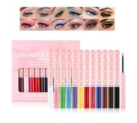 Gireatick 12 Colors Matte Liquid Waterproof Eyeliner Set, Colorful Pigmented Eyeliner Pencil Makeup for Natural Bold & Stunning Looks