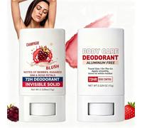 Gireatick 2 Pack Aluminum Free Antiperspirant Deodorant Stick for Women & Men, Champagne Raspberry & Strawberry Scents, 72HR Odor Control Invisible Solid, No White Residue Gentle Travel Size