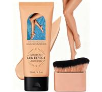 Gireatick Airbrush Leg Makeup Kit, Medium Shade with Rose Gold Curved Brush, Waterproof Full Coverage Concealer for Scars Veins Tattoos, Transfer-Resistant Instant Tan Lotion, 118ml