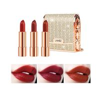 Gireatick Matte Lipstick Makeup Set for Women, 3pcs Long Lasting Velvet Lipstick in One Glamour Chain Bag, Non-Stick Cup Red Lipstick, Not Fade Waterproof Lipstick set, Lip Kit Gift Set