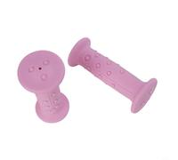 Girftong Bicycle Handle Bar Grips, 18Mm Inner Diameter TRP Rubber, Anti-Slip Comfort Fit For BTWIN 14-16 Inch Kids Bike Round Bars 19Mm OD(G133 pink pair)