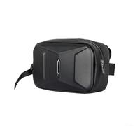 Girftong Bike Handlebar Bag, 3L Hard Shell Front Storage Pouch, Shock Resistant Leather Film Saddle Tool Organizer For Mountain Road Cycling Trips, Black(black)