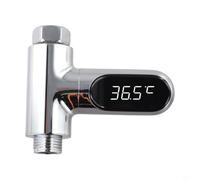 Girftong LED Display Water Thermometer, Self-Powered Flow Monitor With 360° Rotatable Screen, Real-Time Temperature Sensor For Hand Shower And Faucet, Battery (second generation)
