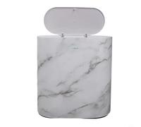 Girftong Narrow Plastic Waste Bin With Lid, Dual-Tube Structure For Easy Bag Replacement, Space-Saving Designed For Bathroom And Kitchen, Odour-Proof Slim Trash Can In(- White)
