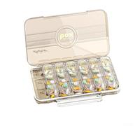 Girftong Practical Medicine Storage Box With Divided Sections For Consistent Daily Dosing And Improved Routine Management(Transparent)