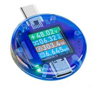 Girftong USB-C PD Tester, 48V Digital Voltage And Current Meter With Capacity Measurement, High 0.05% Accuracy For Type-C Protocol Analysis And Battery Detection(Translucent blue)