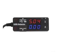 Girftong USB Voltage Current Tester, Dual Display Ammeter Voltmeter With Fast Charge Detection, 0.01V 0.01A Resolution Meter For Battery Capacity Analysis(red and blue)
