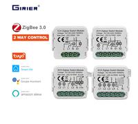 GIRIER Tuya ZigBee 3.0 Switch Module 10A Smart Home DIY Breaker 1 2 3 4 Gang Supports 2 Way Control Works with Alexa Google Home 4 Gang