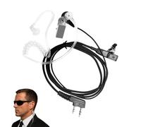 Girihe 1 PCS 2 Pin Radio Earpiece, Ear Piece for Radio Walkie Talkie Headset with PPT Mic Covert Air Tube Earpiece Bodyguard Head Set Ear Pieces for Radioo