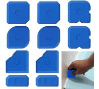 Girihe 10 PCS Sealant Smoothing Tool, Caulking Tool Kit Silicone Tooll Finishing, Silicone Caulking Tooll Kit for Kitchen Bathroom Floor Sealant Grout Finishing Sealing (Blue)