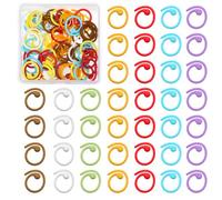 Girihe 100 PCS Crochet Stitch Marker, Knitting Stitch Markers Knitting Place Markers, Colorful Locking Marker for DIY Craft Project Knit and Crocheting