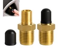 Girihe 2 PCS Tyre Inflator Adaptor, Brass 1/4 Inch Tyre Valve Adaptor Air Rifle Pump Adapter, Car Tyree Valve Adapter for Air Compressor Portable Airr Hose Airr Chuck