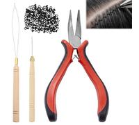 Girihe 4 PCS Nano Beads Hair Extensions Kit, Nano Bead Tool Nanoo Hair Extensions Tools Hairr Extension Tool Kit, Hairr Extension Tools for Extending Haiir