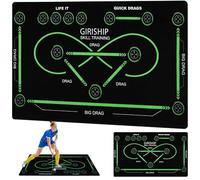 GIRISHIP 59" x 35.4" Hockey Training Mat - Field Hockey Control Mat with Anti-Slip Quiet Surface, Suitable for All Ages to Enhance Skills Training Enthusiasts (Green, 59" x 35.4")