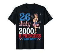 Girl 26 Years Old in July 2000 A Princess was Born American T-Shirt
