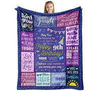 Birthday Gifts for 9 Year Old Girl, 9 yr old girl gift ideas, 9th Birthday Gifts/Decorations for Girls, Birthday Gifts for Girls Age 9, Presents for 9/Nine Year Old Girls Throw Blanket 60x50 Inch