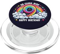 Girl 9th Happy Birthday Rainbow On Cloud Nine 9 Years Old PopSockets PopGrip for MagSafe