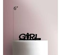 Girl- Acrylic Cake Topper 7 Inch Width/Black