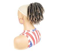 girl Afro curly Drawstring Ponytail Extension Wig Curly Ponytail Long Natural Tails Hairpieces for Women(B)