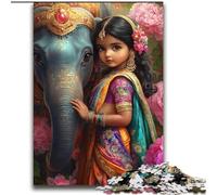 Girl And Elephant Adult Jigsaw Puzzles 2000 Pieces, Educational Games Home Decoration Birthday Present, Gifts, Wall Art (70x100cm)