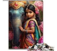 Girl And Elephant Jigsaw Puzzles for Adults 1000 Jigsaws, Educational Games Home Decoration Deal As Gifts for The Whole Family (26x38cm)