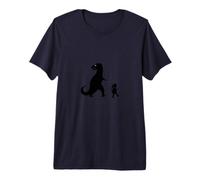 Girl and Tyrannosaurus Rex Premium T-Shirt