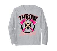 Girl Axe Throwing Woman Lumberjack Long Sleeve T-Shirt