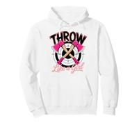 Girl Axe Throwing Woman Lumberjack Pullover Hoodie