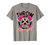 Girl Axe Throwing Woman Lumberjack T-Shirt