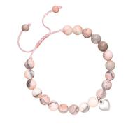 Girl Birthday Gift Bracelet for Teenage Girls, Pink Heart Zebra Jasper Natural Stone Bracelet with Sweet Card, Cute Valentines Christmas Graduation Gifts for Girls, Gifts for Granddaughter Niece