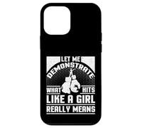 Girl Boxer Gift Hits Like a Girl Boxing Gift Female Boxer Case for iPhone 12 mini