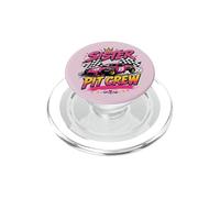 Girl Car Racing Birthday Party Sister Pit Crew Race Car PopSockets PopGrip for MagSafe