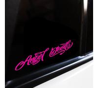 Girl Car Sticker, Angel Devil Vinyl Decal Sticker, Funny Car Van Window Bumper Sticker, Funny Caravan Sticker, 200mm