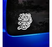 Girl Car Sticker, Live Laugh Love Sticker, Vinyl Decal Sticker, Funny Car Window Bumper Sticker, Caravan, Camper Van Sticker, Adventure Van Life Sticker, 130mm