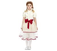Girl Child Creepy Porcelain Doll Halloween Vintage Fancy Dress Costume