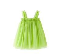 Girl Christmas Dress Sequin Sleeveless A-Line Layered Tulle Tutu Dress, Layered Pompom Embroidery Cake Smash Tree Dresses Princess Party Wedding Outfits Mint Green 1-2 Years