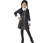 Girl Costume Classic Dress Wednesday Addams Halloween Carnival