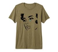 Girl Crying Single Tear Emotion Pop Art Premium T-Shirt
