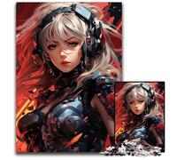 Girl Cyber Beat FuturisticJigsaw Puzzles for Adults 1000 Piece Puzzles for Adults for Birthdays Holidays Best for Christmas 1000 PCS(75x50cm)