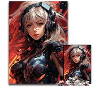 Girl Cyber Beat FuturisticPiece Jigsaw Puzzle Challenging Puzzles Ideal for Family Fun RelaxationHoliday Gifts 1000 PCS(38x26cm)