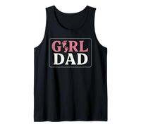 Girl Dad Baby Footprints Proud Father Daughter Tank Top
