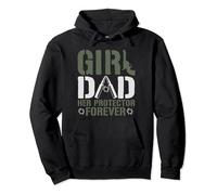 Girl Dad Her Protector Forever - Father Of Girls Pullover Hoodie