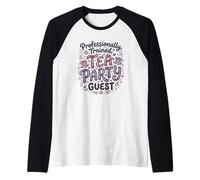 Girl Dad Tea Party Father of Daughters Raglan Baseball Tee