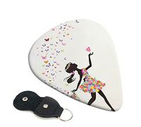 Girl Dance Butterfly Guitar Plectrum 6-Piece Set For Acoustic Guitar, Electric Guitar, Bass, Ukulele - Thin, Medium And Thick