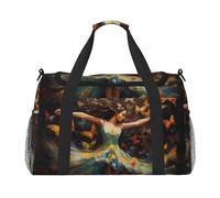 Girl Dance Butterfly Print Travel Foldable Waterproof Lightweight Carry On Luggage Bag with Shoulder Strap