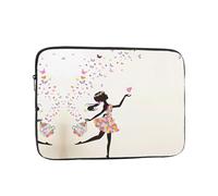Girl Dance Butterfly Printed Portable Shockproof Laptop Bag Soft Shell Laptop Bag Suitable For Business Use And Travel 13 inch