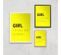 Girl Definition Art Print - A3 - Black Frame
