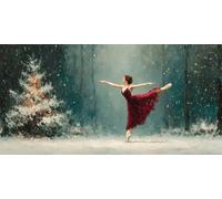 Girl Diamond Art, 5D Diamond Painting Ballet, DIY Full Drill Gem Art Kits Adults Beginner Mosaic Making Kits, Cross Stitch Crystal Paintings Craft for Room Decor, Gifts for Women 140x70cm - KF01789