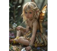 Girl Diamond Art Kits Adults,5D Angel Diamond Painting Kit for Beginner, DIY Crystal Art Crafts for Adults, Square Rhinestones Paintings Kits for Room Decor Gifts for Women 40x54inch -FZ250862I